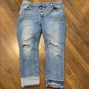 Warp + Weft Distressed Boyfriend Jean